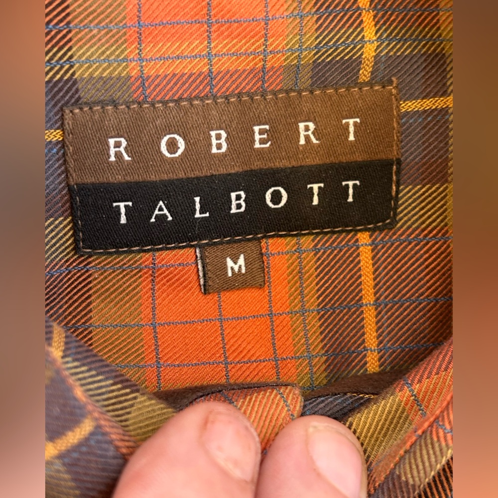 Robert Talbott Men’s Button Down Flannel Shirt Me… - image 6